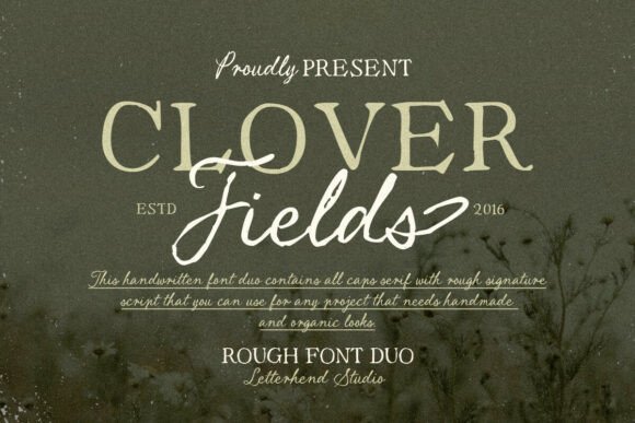 Clover Fields: A Font Duo for Authentic, Rustic Charm