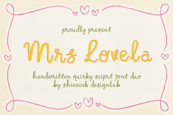 Mrs Lovela: A Playful Font Duo for Charming Designs