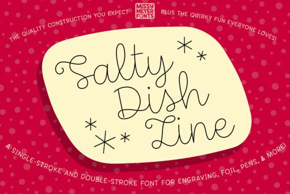 Salty Dish Line: Crafting with a Single-Stroke Script Font