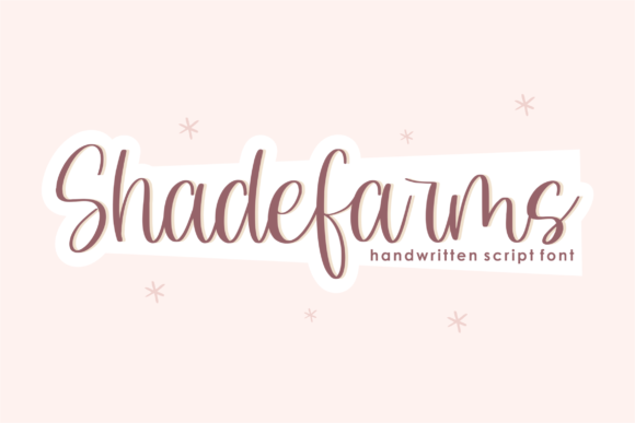 Shadefarms: A Script Font with Genuine Character